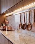 5-Piece Acacia Wood Kitchen Utensil Set | Natural Wood | Hanging Storage
