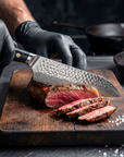 8" Damascus Santoku Chef Knife — VG10 67-Layer Steel, G-10 Handle