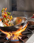 Titanium Hammered Wok | 5-Layer Construction | Gas & Induction Compatible