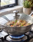 Titanium Hammered Wok | 5-Layer Construction | Gas & Induction Compatible
