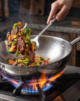 Titanium Hammered Wok | 5-Layer Construction | Gas & Induction Compatible