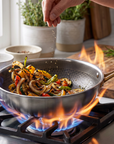 316 Stainless Steel Frying Pan | Honeycomb Surface | Multi-Layer Construction
