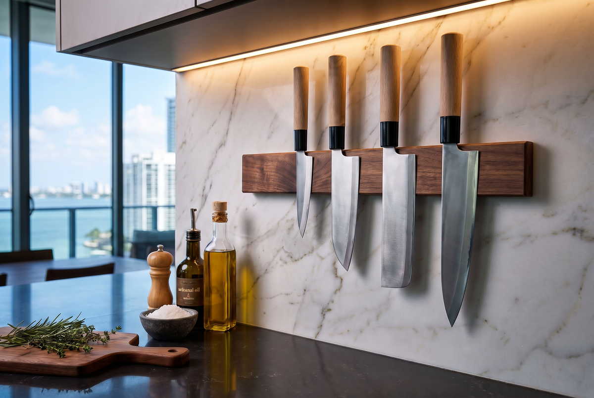4-Piece Japanese Knife Set | Gyuto, Nakiri, Santoku Deba &amp; Petty | High-Carbon Stainless Steel