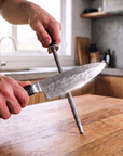 5-Piece Hand-Forged Damascus Steel Knife Set | Chef, Santoku, Cleaver, Utility & Bread Knives