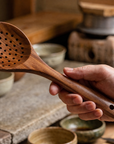 5-Piece Acacia Wood Kitchen Utensil Set | Natural Wood | Hanging Storage
