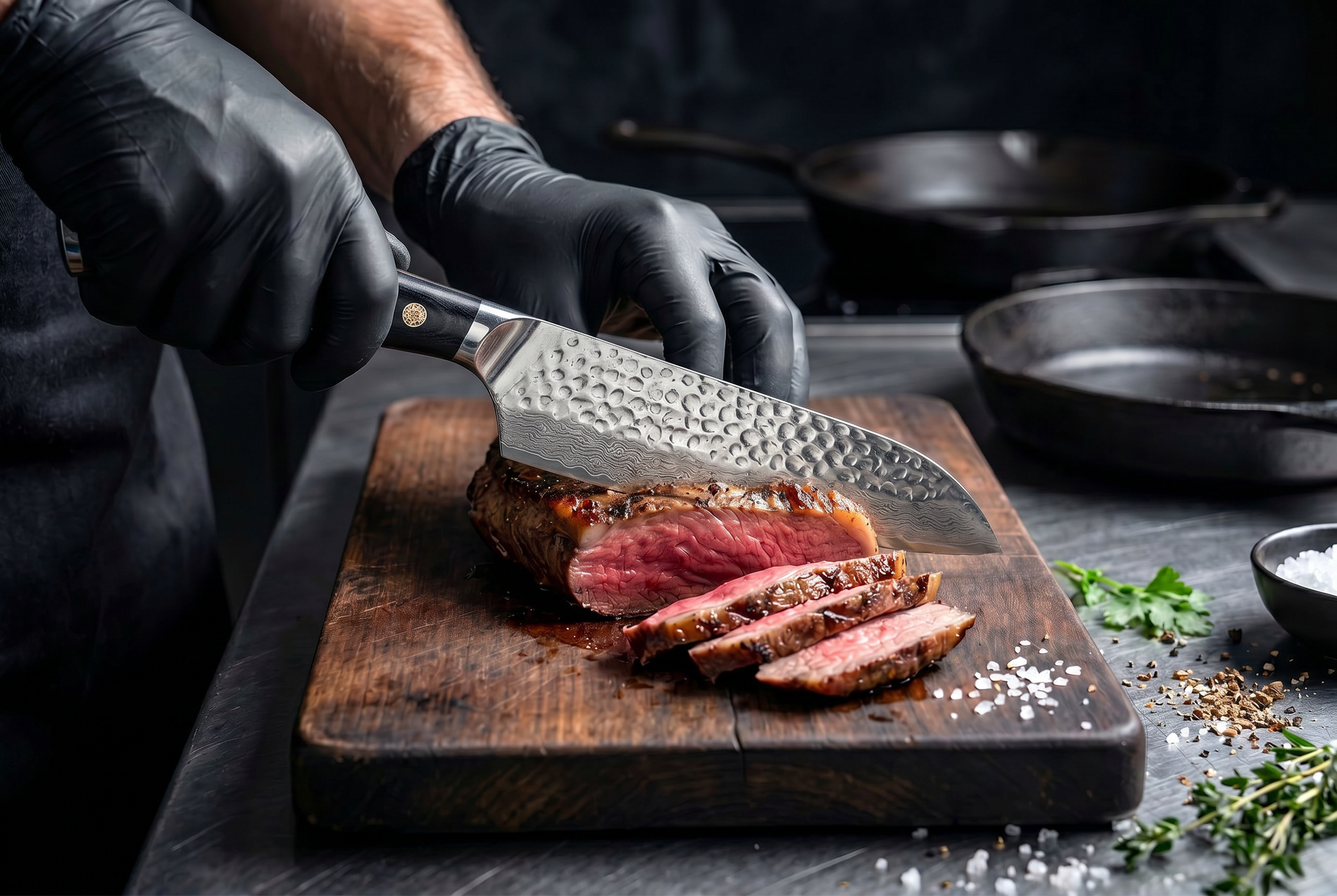 8" Damascus Santoku Chef Knife — VG10 67-Layer Steel, G-10 Handle
