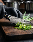 8" Damascus Santoku Chef Knife — VG10 67-Layer Steel, G-10 Handle