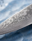 8" Damascus Santoku Chef Knife — VG10 67-Layer Steel, Abalone Shell Handle