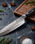 8" Damascus Santoku Chef Knife — VG10 67-Layer Steel, G-10 Handle
