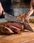 8-Piece Damascus Kitchen Knife Set | 58+ HRC Stainless Steel | Wood Handles