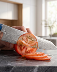 7" Santoku Knife — VG10 Damascus Steel, Pakkawood Handle