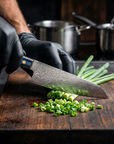 7" Santoku Knife — VG10 Damascus Steel, Pakkawood Handle
