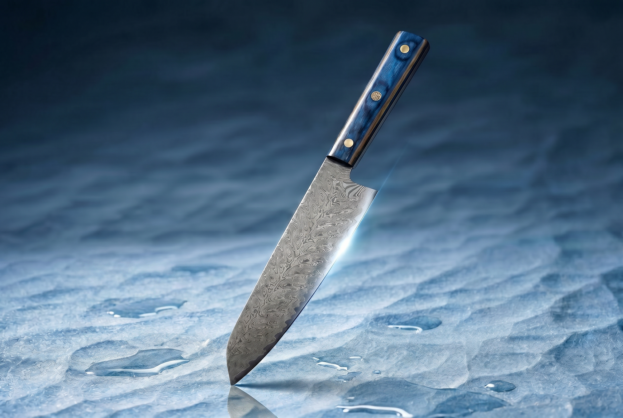 7" Santoku Knife — VG10 Damascus Steel, Pakkawood Handle