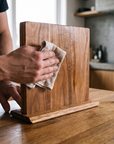 Acacia Wood Magnetic Knife Block | Strong Magnetic Hold | Natural Wood Finish