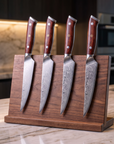 4-Piece Damascus Steak Knife Set | 67-Layer Damascus Steel | Wood Handles