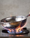 Titanium Hammered Wok | 5-Layer Construction | Gas & Induction Compatible