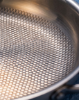 Titanium Frying Pan with Lid | Honeycomb Surface | Induction Compatible | Multi-Layer Construction