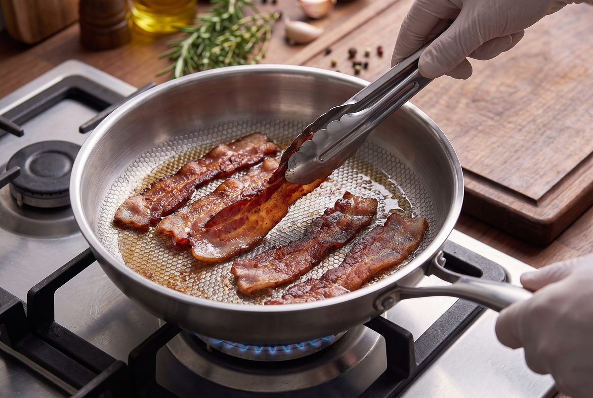 Titanium Frying Pan with Lid | Honeycomb Surface | Induction Compatible | Multi-Layer Construction