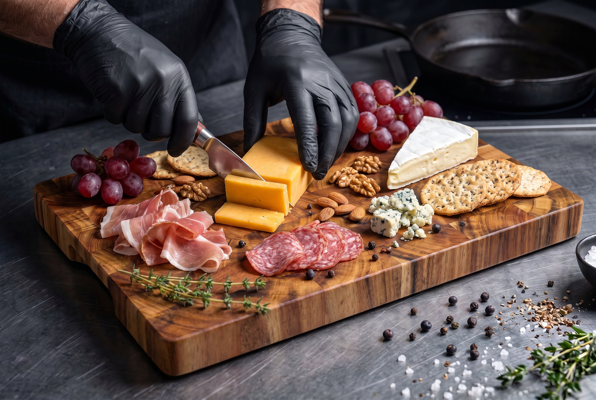Acacia Cutting Board | End Grain Solid Wood Butcher Block | 1" Thick