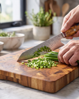 Acacia Cutting Board | End Grain Solid Wood Butcher Block | 1" Thick