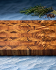 Acacia Cutting Board | End Grain Solid Wood Butcher Block | 1" Thick