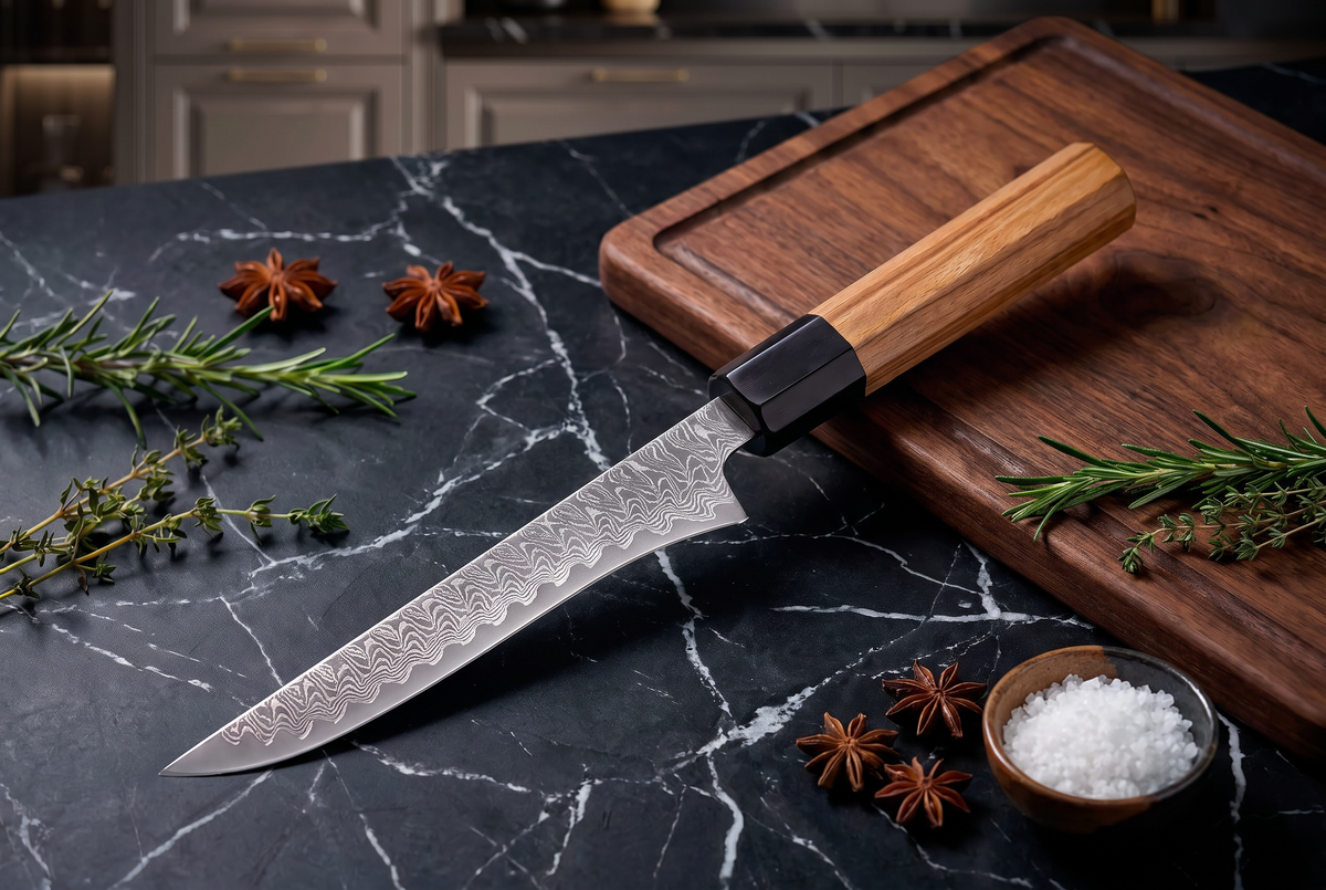 5.5" Boning &amp; Fillet Knife | VG10 67-Layer Damascus Steel | Rosewood Handle