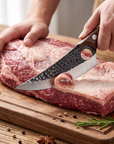 5-Piece Hand-Forged Knife Set | High-Carbon Steel | Hardwood & Copper Rivet Handles
