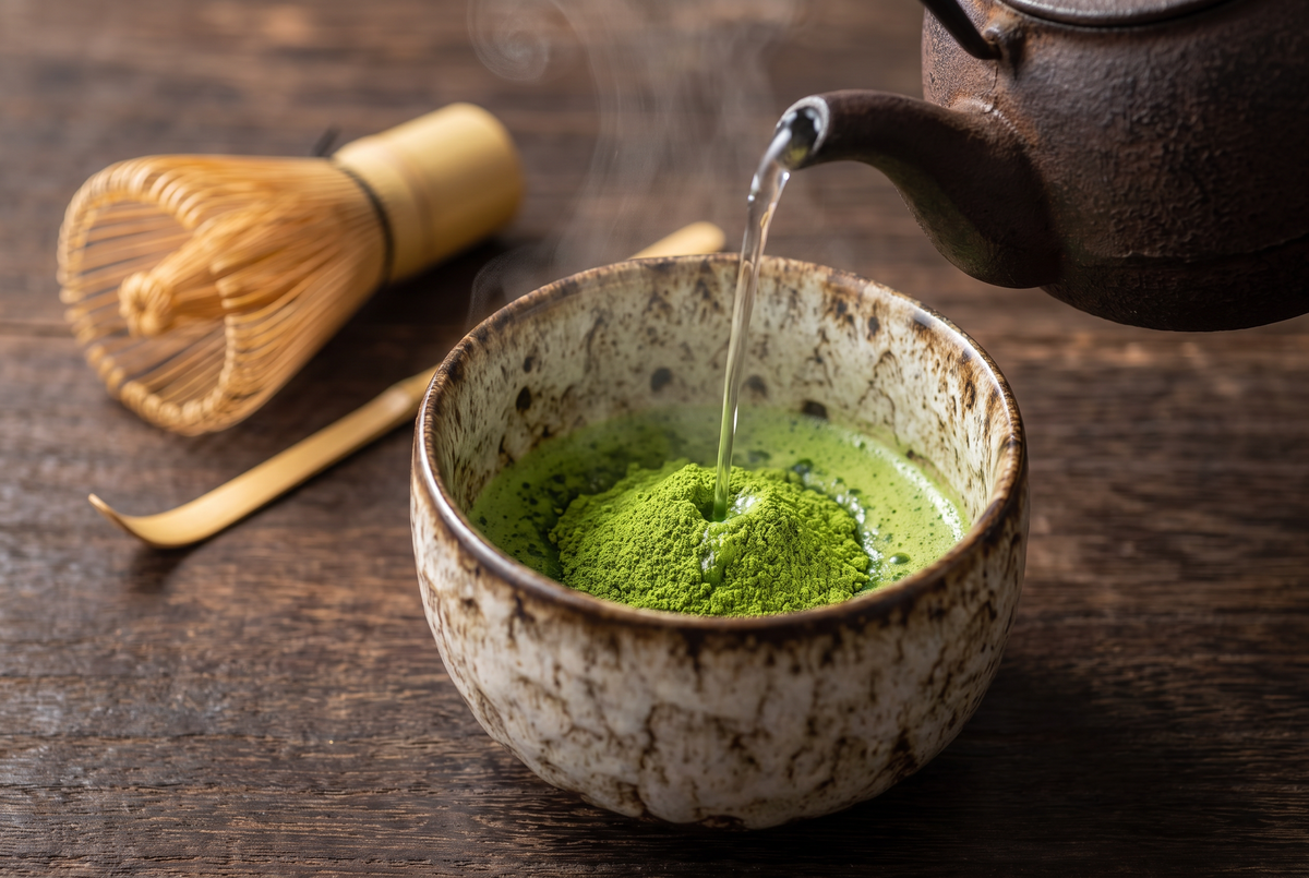 6-Piece Japanese Matcha Tea Set | Ceramic Bowl, Bamboo Whisk &amp; Sifter