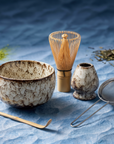 6-Piece Japanese Matcha Tea Set | Ceramic Bowl, Bamboo Whisk & Sifter