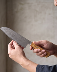 7" Santoku Knife | AUS-10 67-Layer Damascus Steel | Solid Olivewood Handle