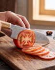 7" Santoku Knife | AUS-10 67-Layer Damascus Steel | Solid Olivewood Handle