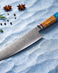 8" Kiritsuke Chef Knife — VG10 Damascus Steel, Octagonal Resin Handle