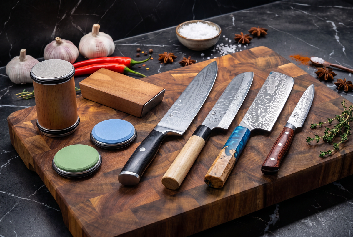 Diamond Rolling Knife Sharpener Pro | 15° &amp; 20° Magnetic Guide