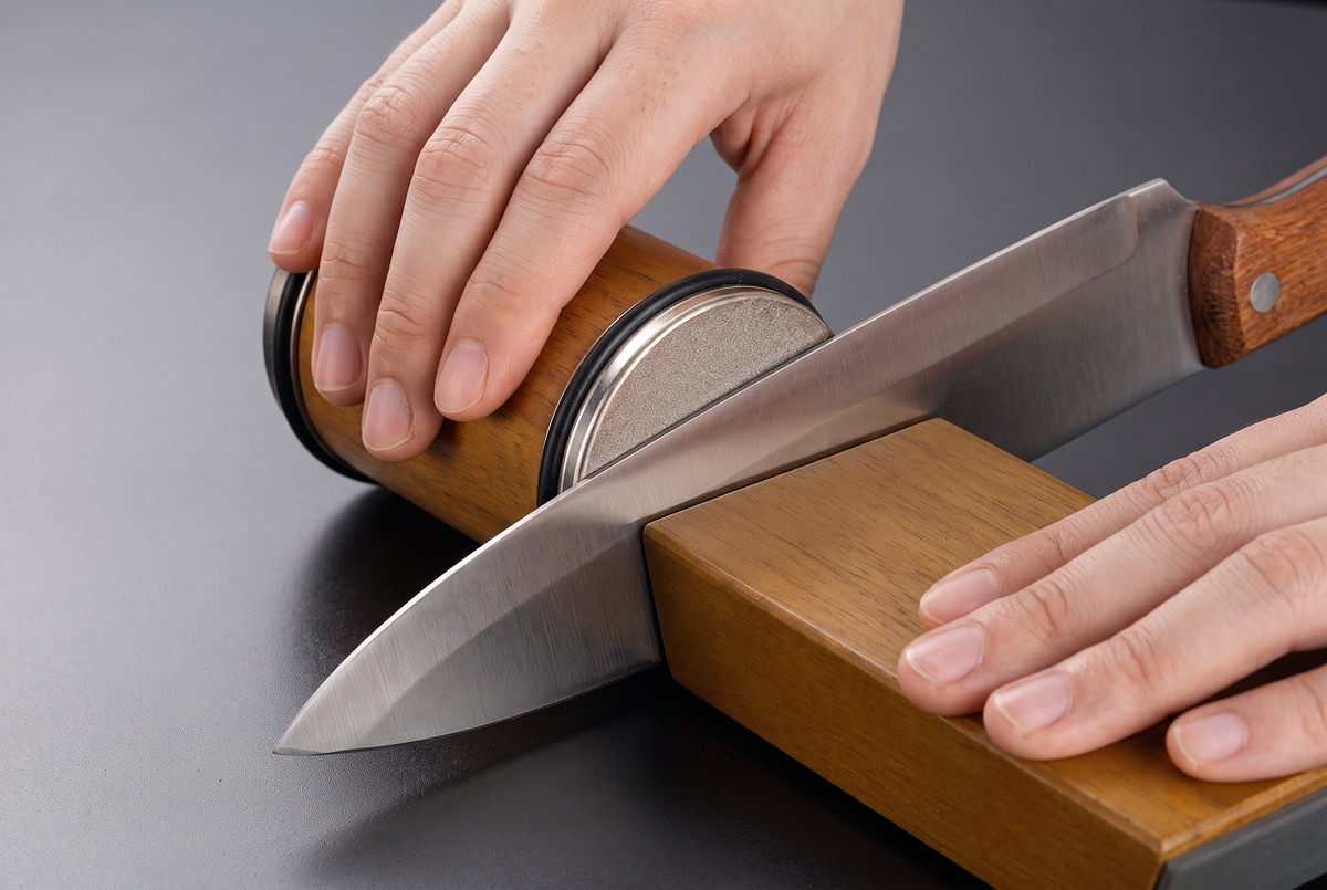 Diamond Rolling Knife Sharpener Pro | 15° &amp; 20° Magnetic Guide