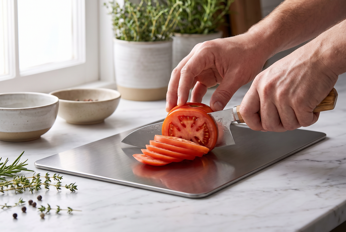 Titanium Cutting Board | Non-Porous Double-Sided Prep Board
