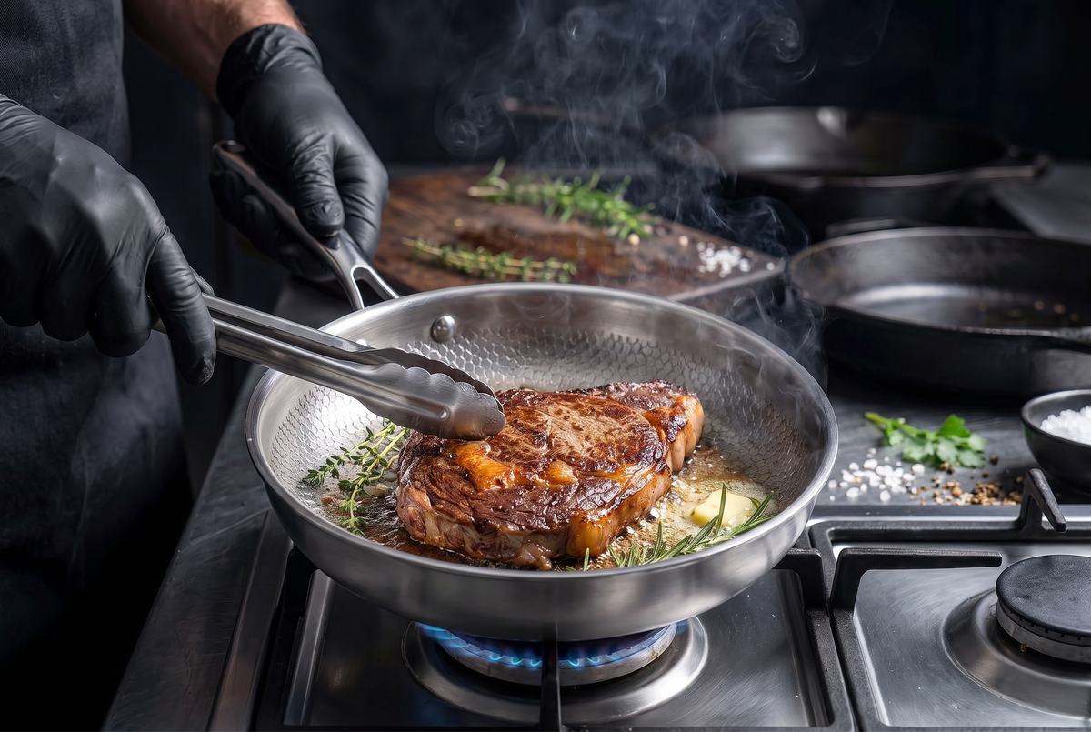 Titanium Frying Pan | 5-Layer Construction | Induction &amp; Gas Compatible