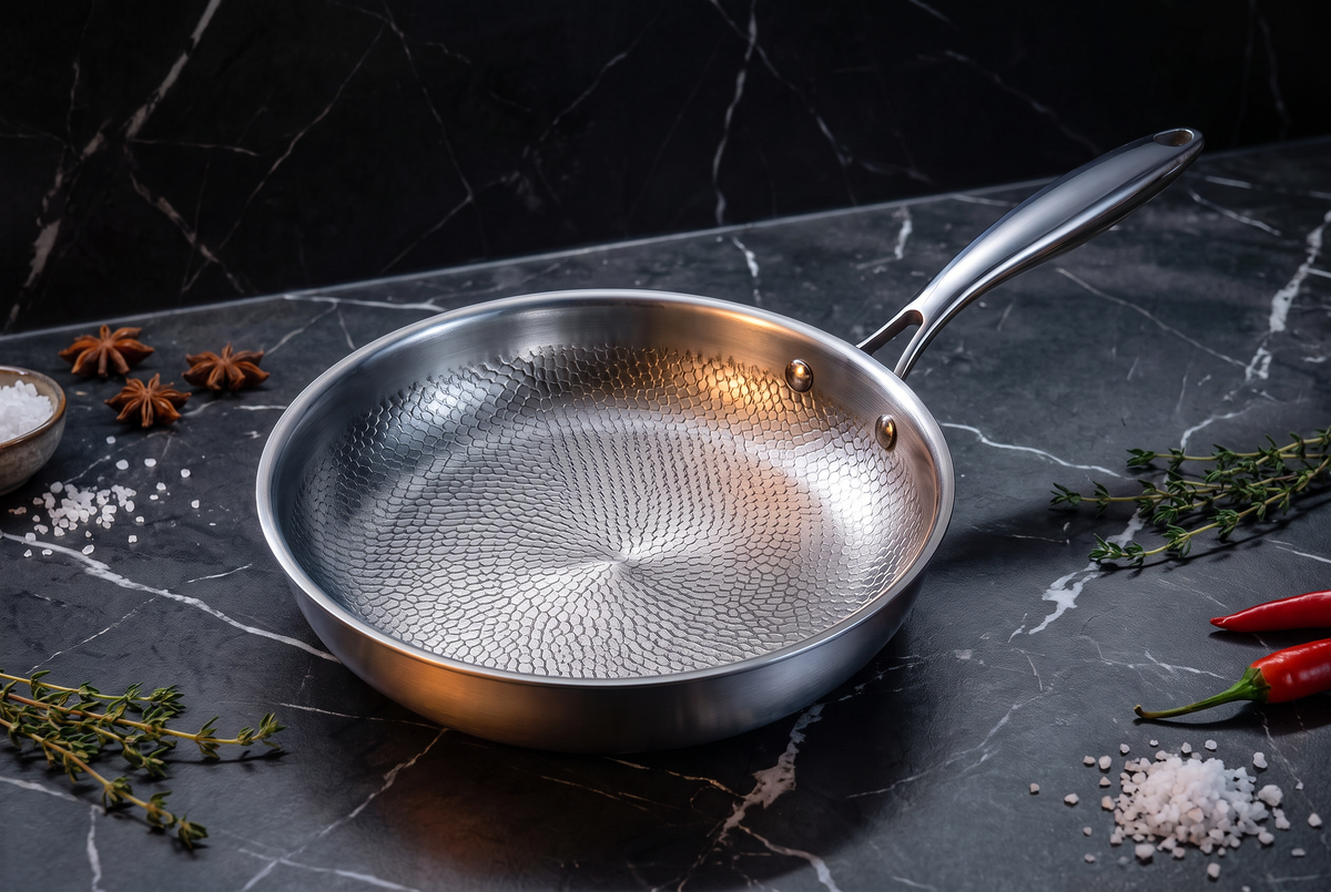 Titanium Frying Pan | 5-Layer Construction | Induction &amp; Gas Compatible